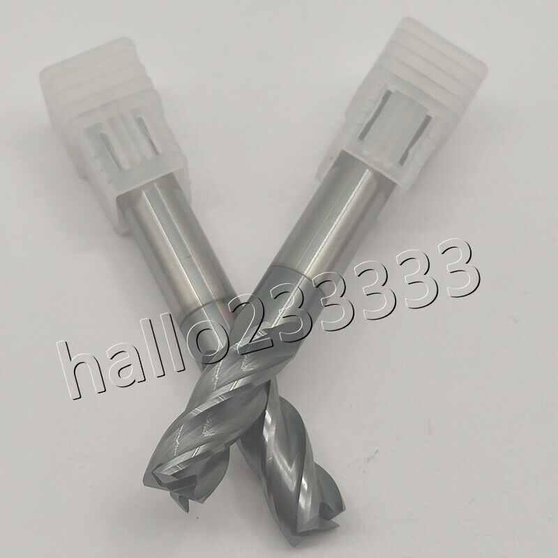 2Pcs HRC60 4 Flute 8mm x 60mm Carbide Tungsten Milling Cutter CnC Bit Tool