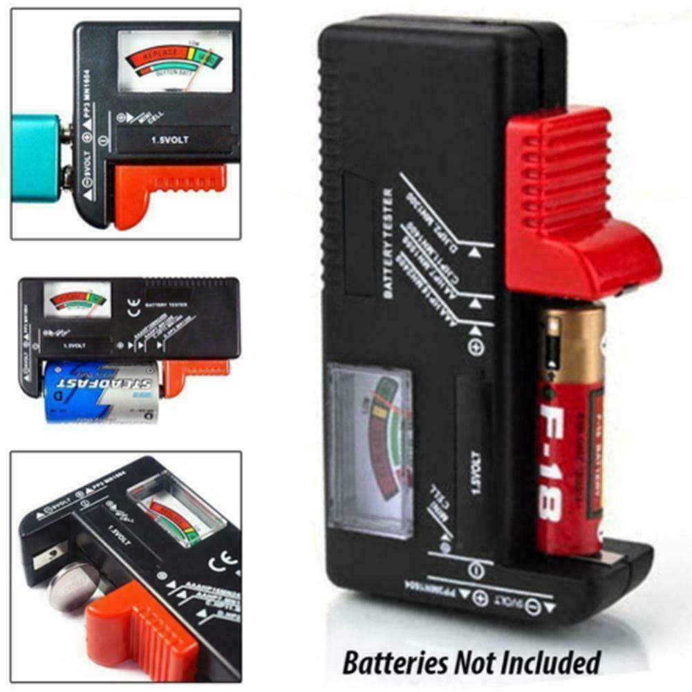 Universal Battery Tester Tool AA AAA C D 9V Button 0 Checker FAST L0Z L7W2