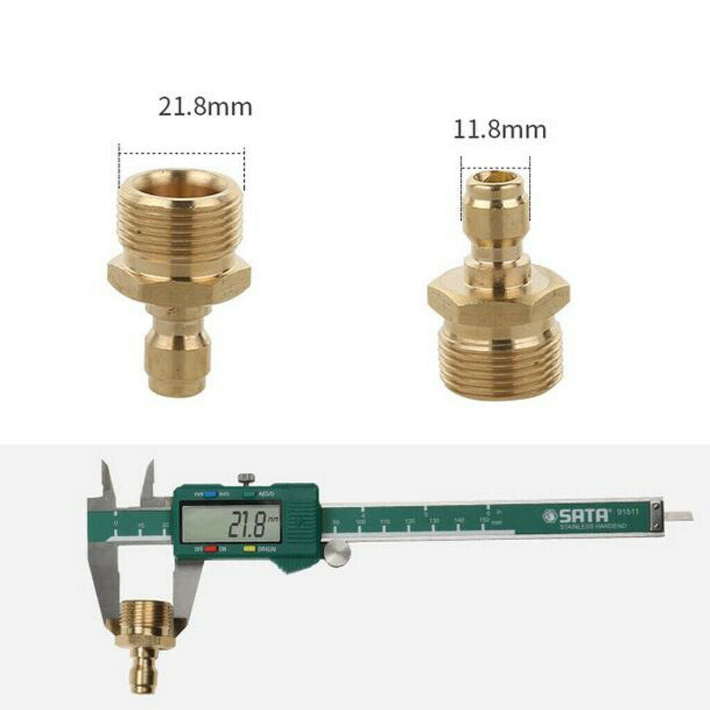 2pcs Brass Quick Connector Coupler Garden Hose Fittings External  M22 x 1.5 Male