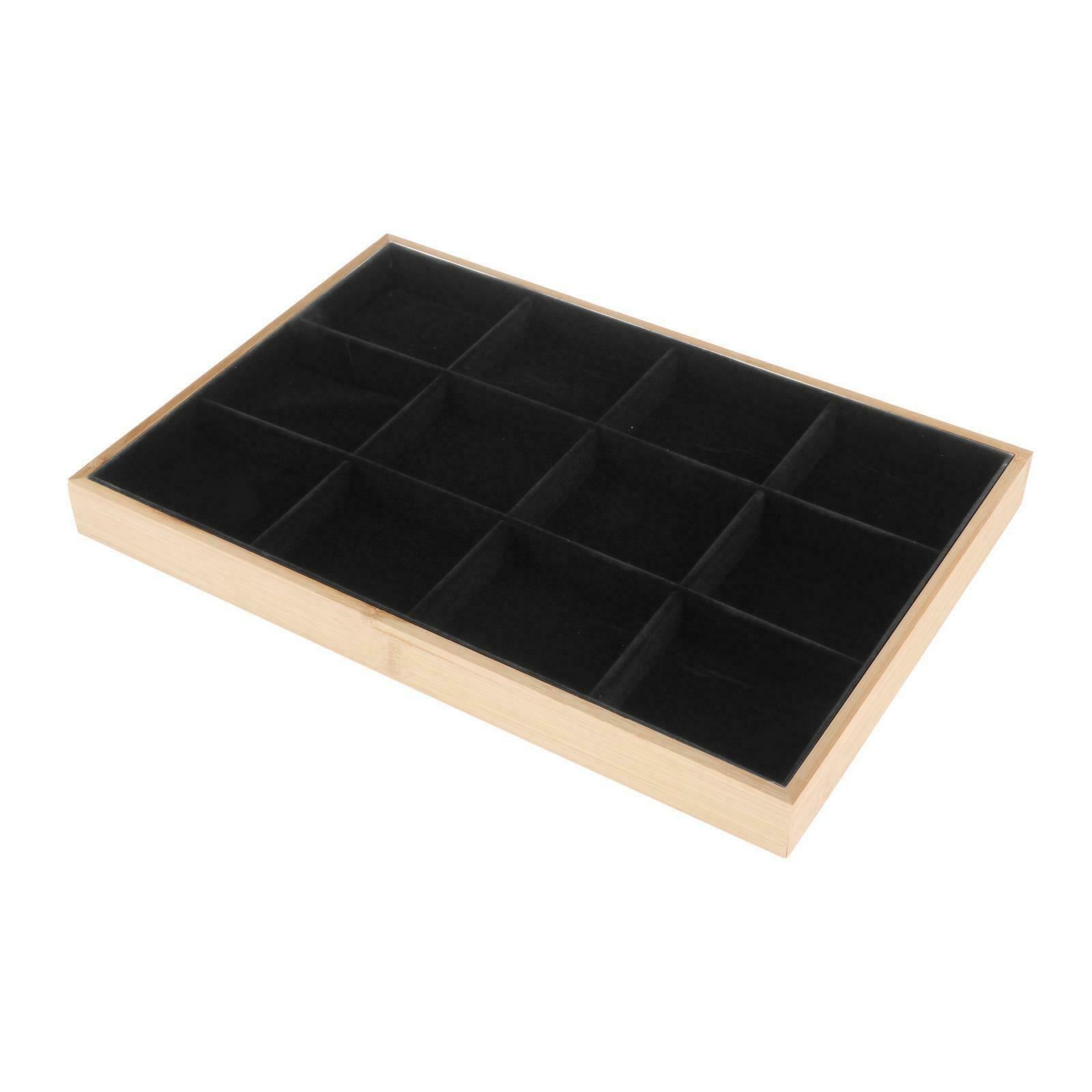 12 Slot Fashion Large Bamboo Necklace Jewelry Watch Box Stand Storage Show