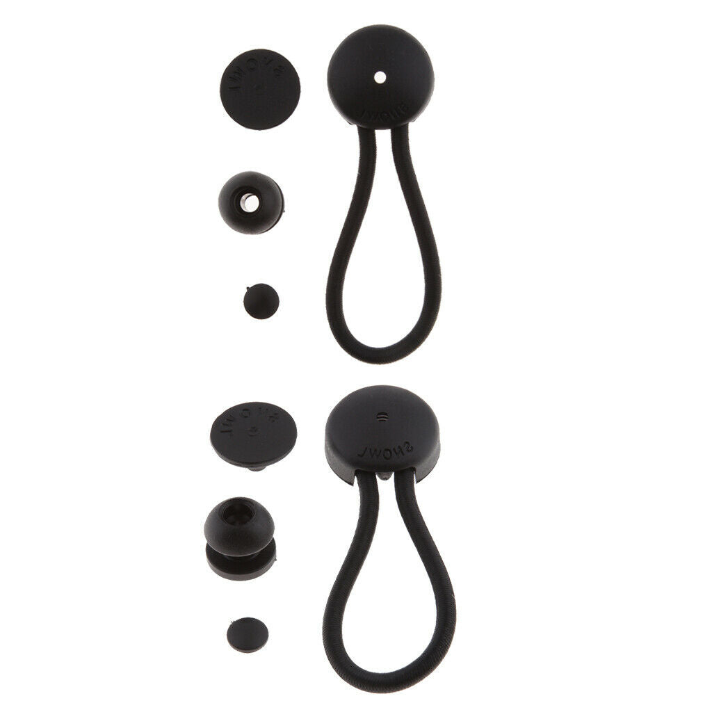 2pcs/Set Bungee Canopy Tarp Tie Down Cord Fasteners with Surface Attachment Knob