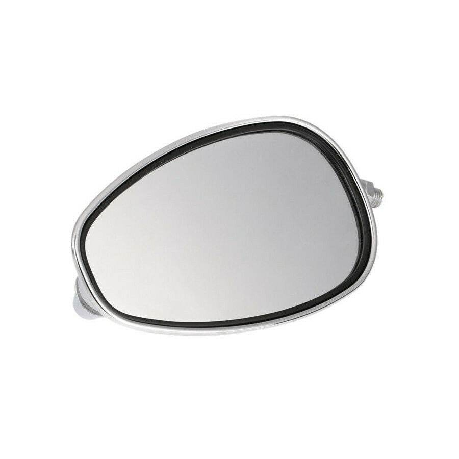 1 Pair 10mm Chrome Plate Adjustable Motorcycle White Glass Rear View Mirrors