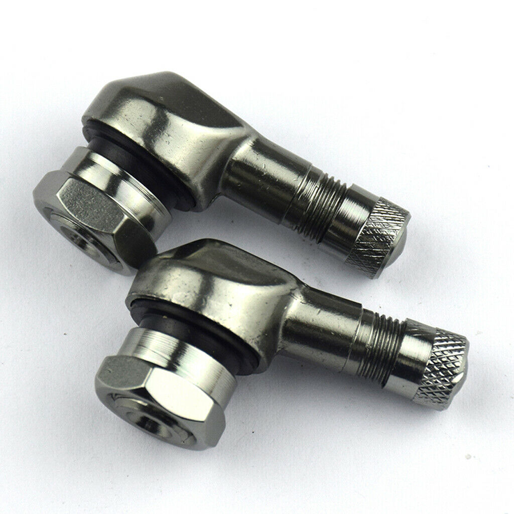 Motorcycle CNC Aluminum 11.3mm Tire Wheel Stem Valve 90 Degree Angled 4 in 2