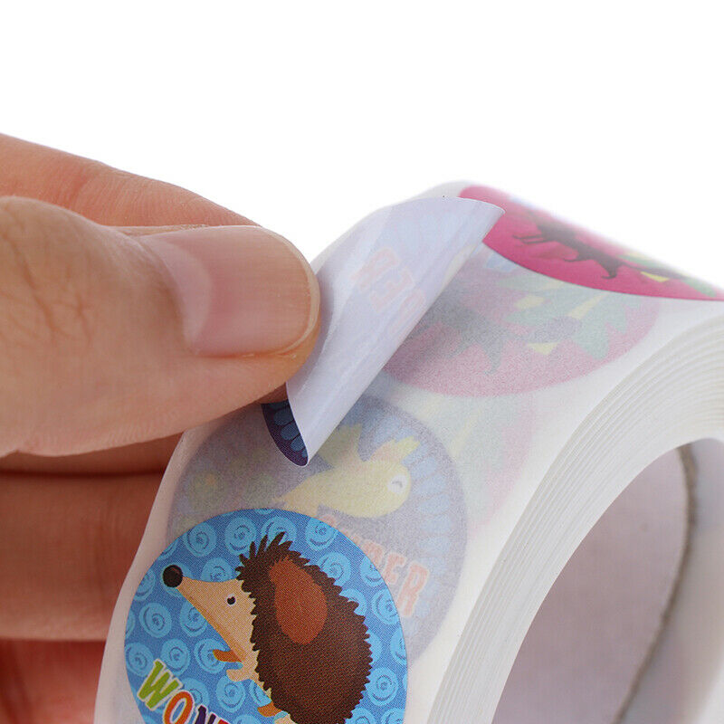 500pcs/roll cute cartoon animals stickers teacher encouragement reward st.l8