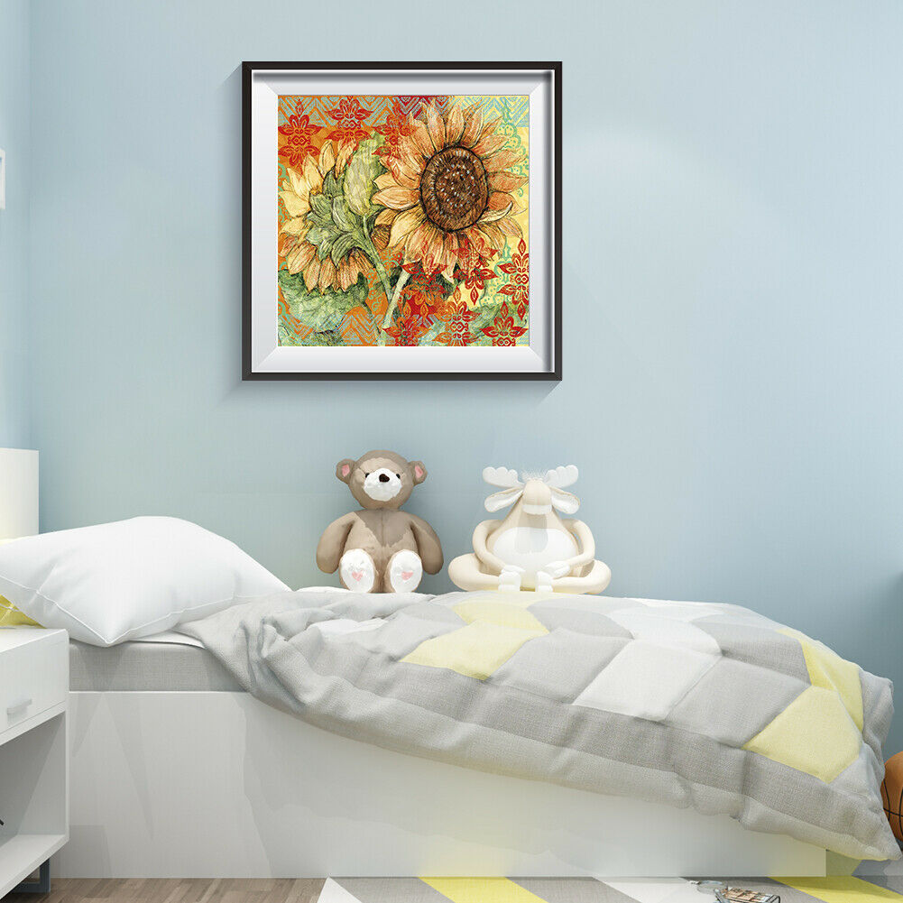 5D DIY Diamond Painting Bright Flower Full Round Drill Embroidery (LG145)  @