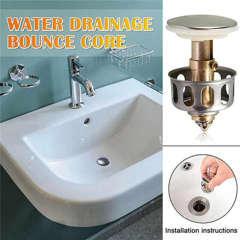Universal Wash Basin Drain Filter Sink Drain Vanity Stopper Bathroom Accessor KX