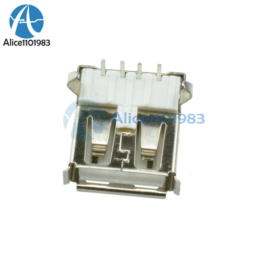 20PCS USB Type A Female Socket A/F 90 degree Female Socket Connector