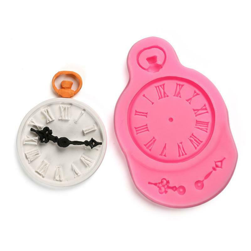 Cake Decorating Tools Watches And Clocks Cartoon Liquid Fondant Cake Mold DiBDA