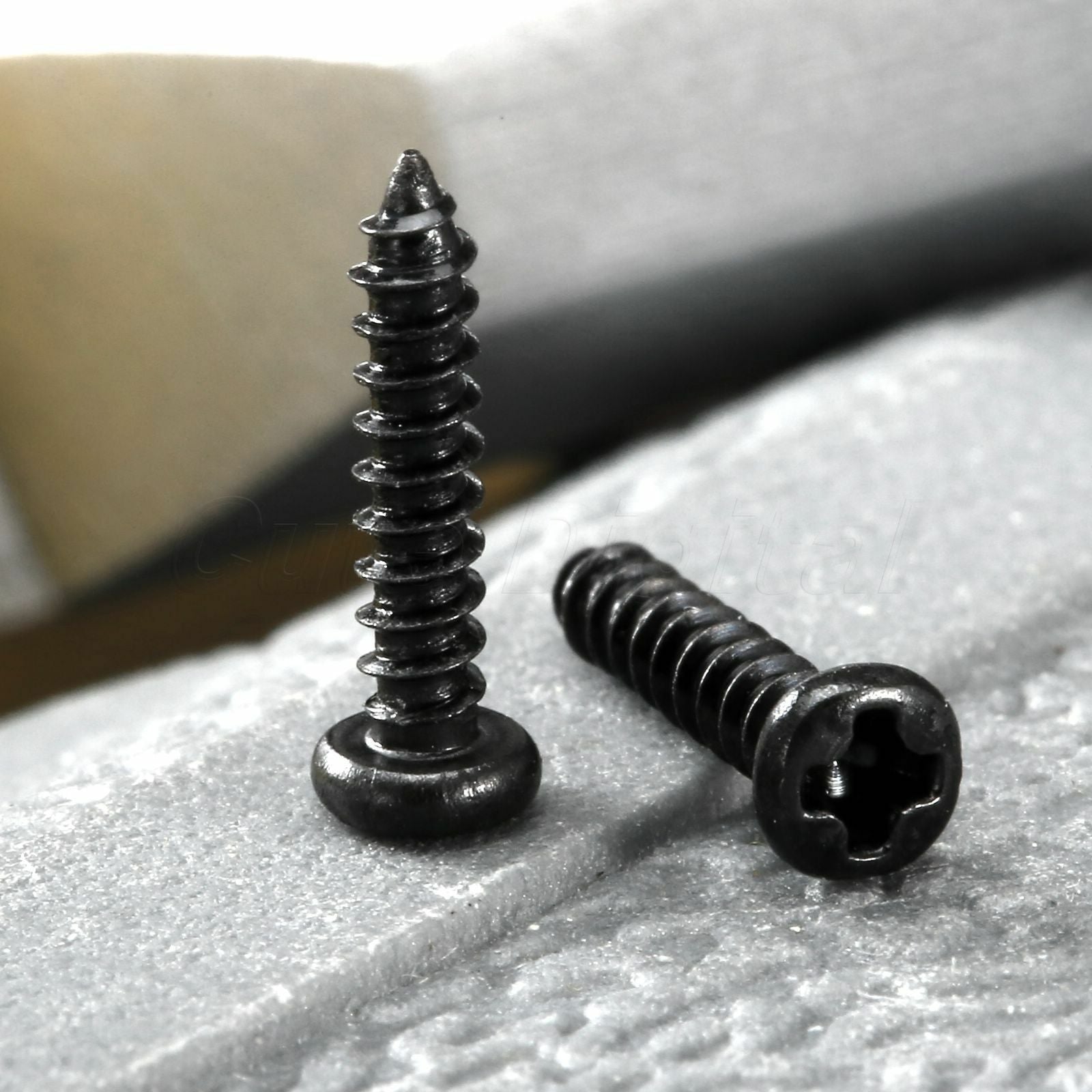 M2 x 10mm Carbon Steel Round Cross Head Self Tapping Screw  Fastener * 100