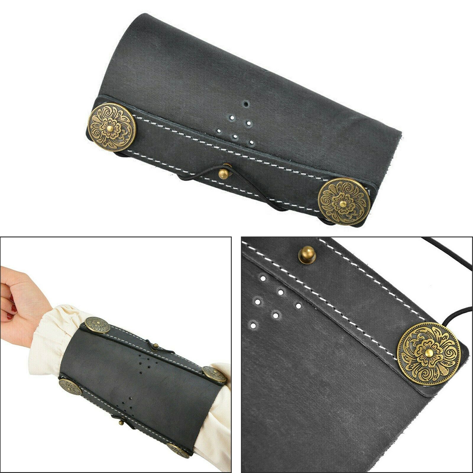 Leather Arm Guard Protector Gear Bow Shooting Target Archery Traditional BK CA