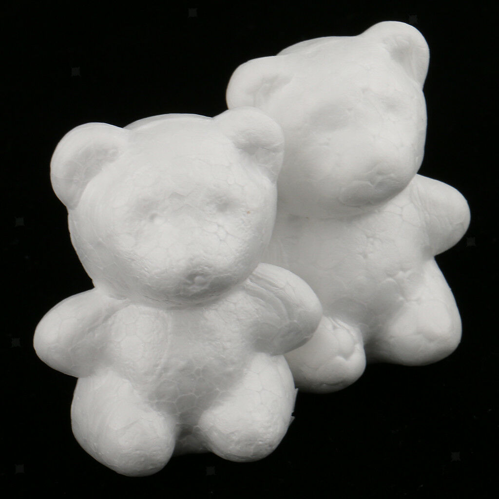 40pcs Modelling Foam Bear Shaped Polystyrene Styrofoam   Decor Ornaments