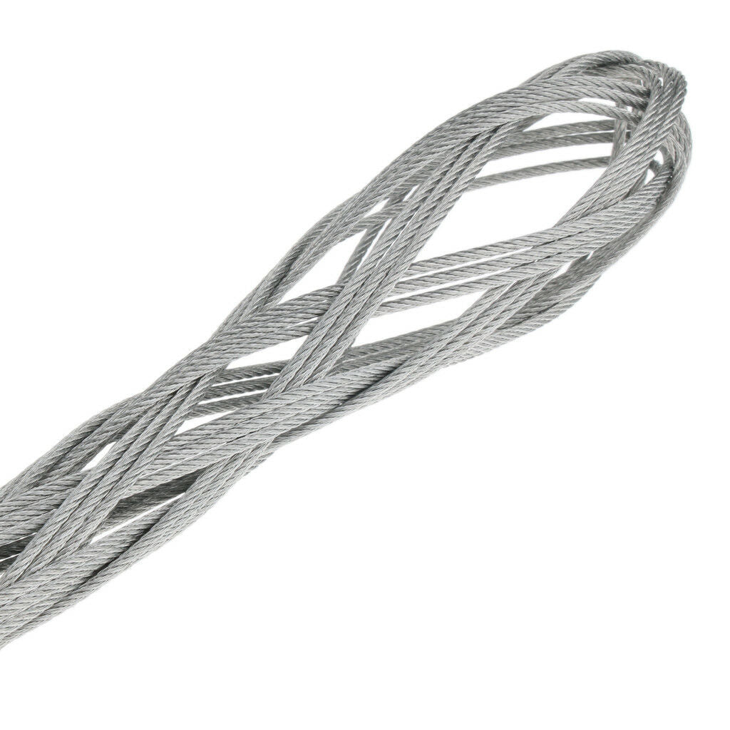Cable Socks Pulling Grip Fit 1- 2" Dia. Single Wire Galvanized Steel 1.2m