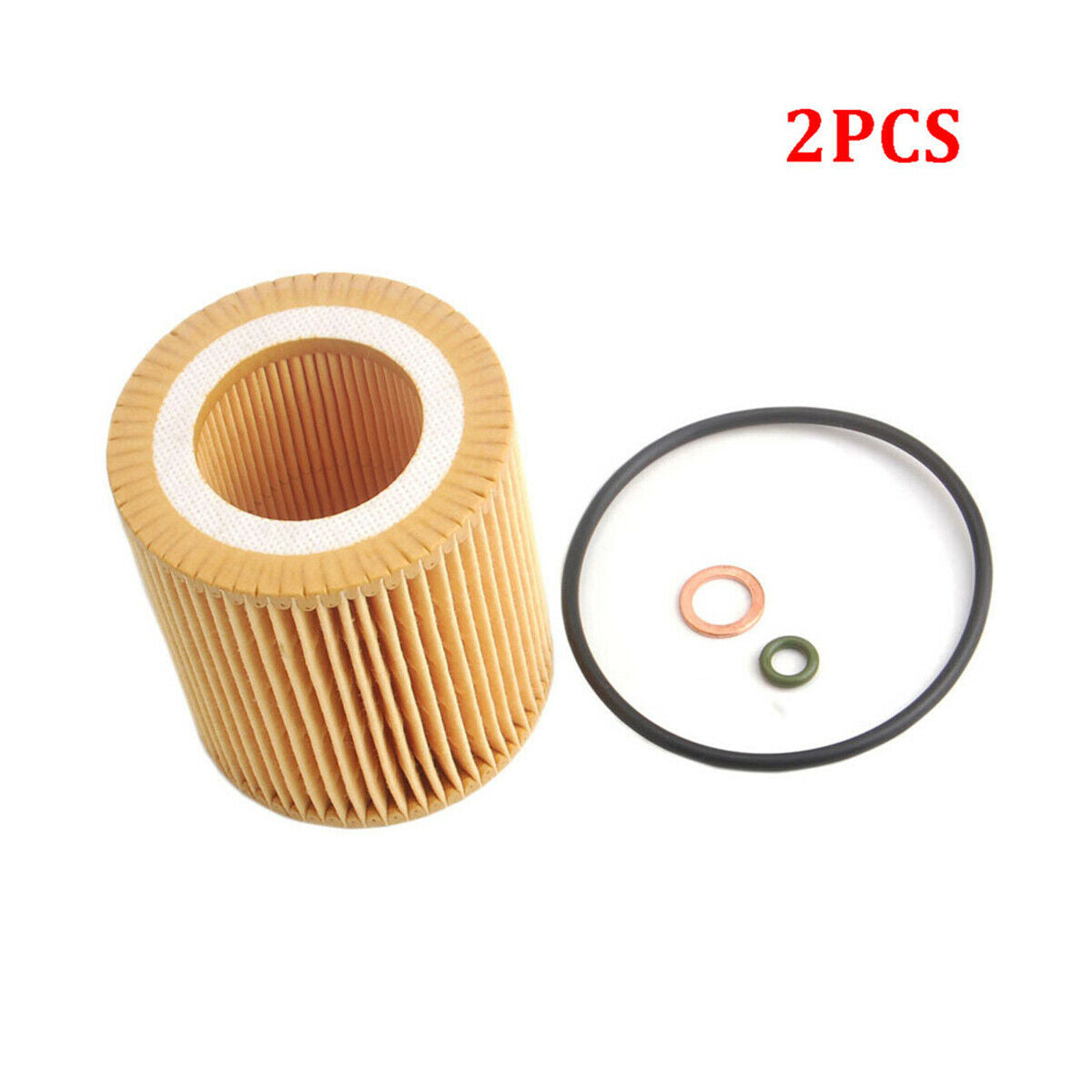 2PCS Car Oil Filter Kit 11427566327 For BMW 1 3 5 Series E60 E61 E84 E85 E91 E92