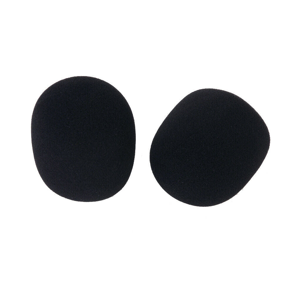 Black + Blue Microphone Audio Mic Windscreen Wind Shield Sponge Foam Cover Decor