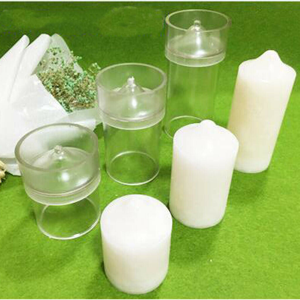 2X Plastic Clear Candle Molds Soap Mold Tool DIY Candles Making Craft S