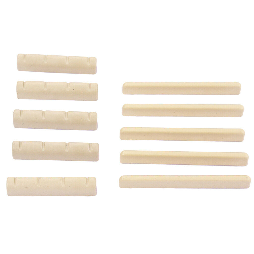 5 Packs Of 10pcs Nut Of Head And Nut Of Easel Bones 4 Strings Replacement Parts