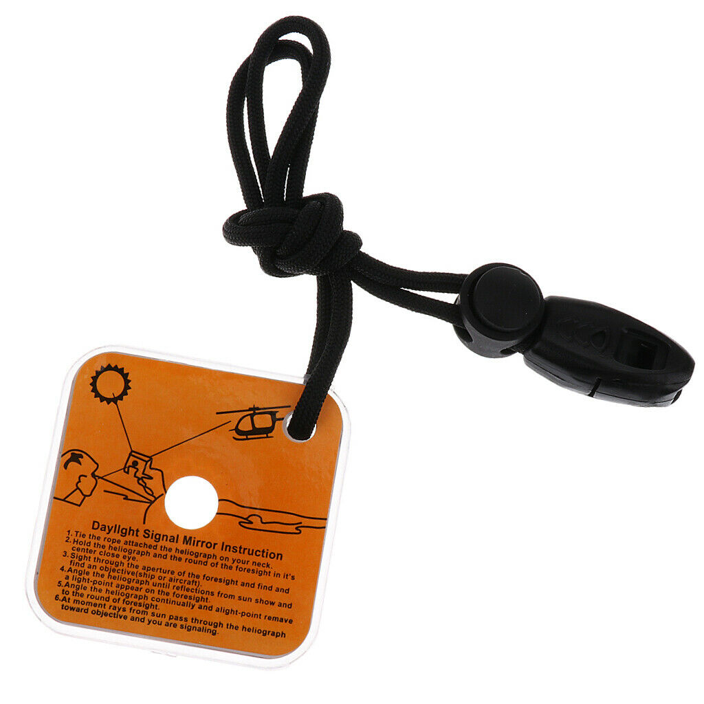 Practical  Reflective Signal Mirror With Whistle
