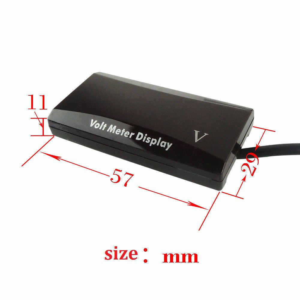 12V Digital LED Display Voltmeter Voltage Gauge Panel Meter Car Motocycle L50