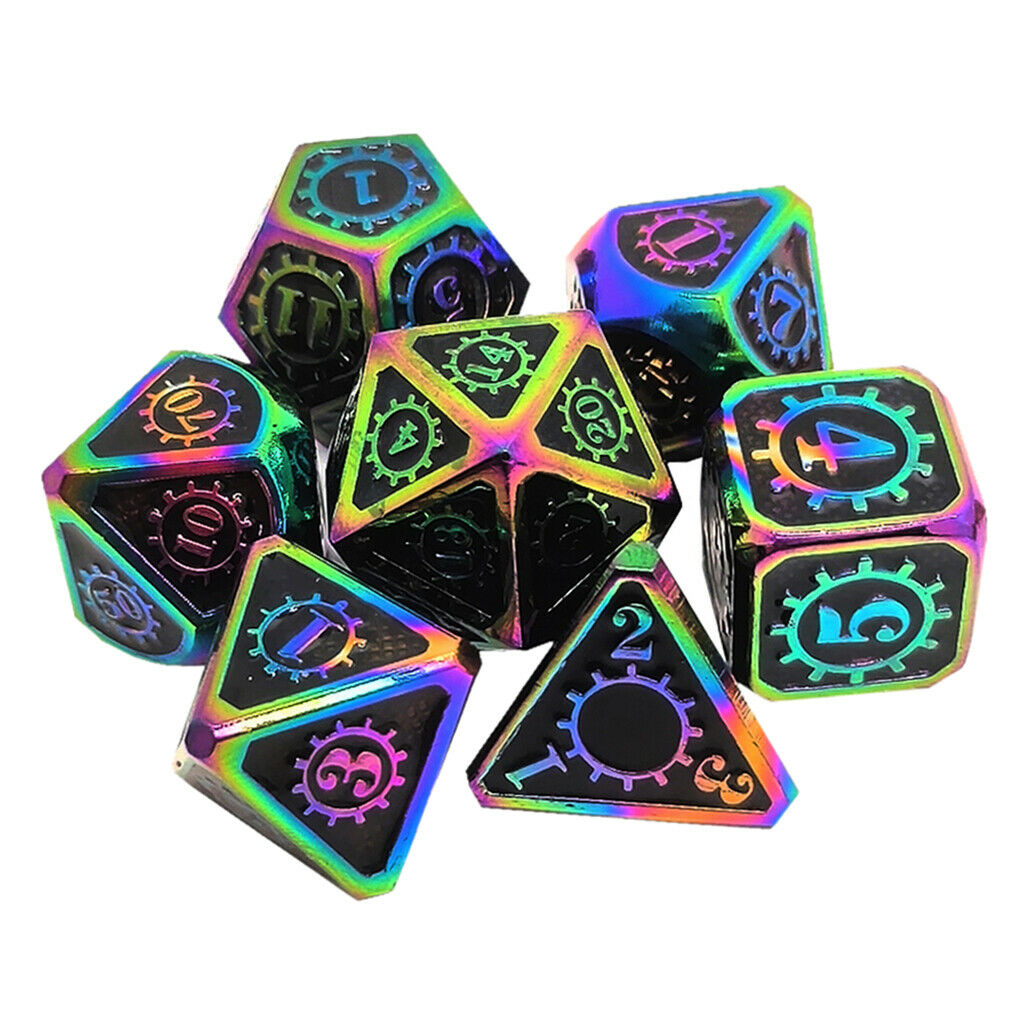 Polyhedral Zinc Alloy Dice for Dragon Scales RPG Board Games Dices 18