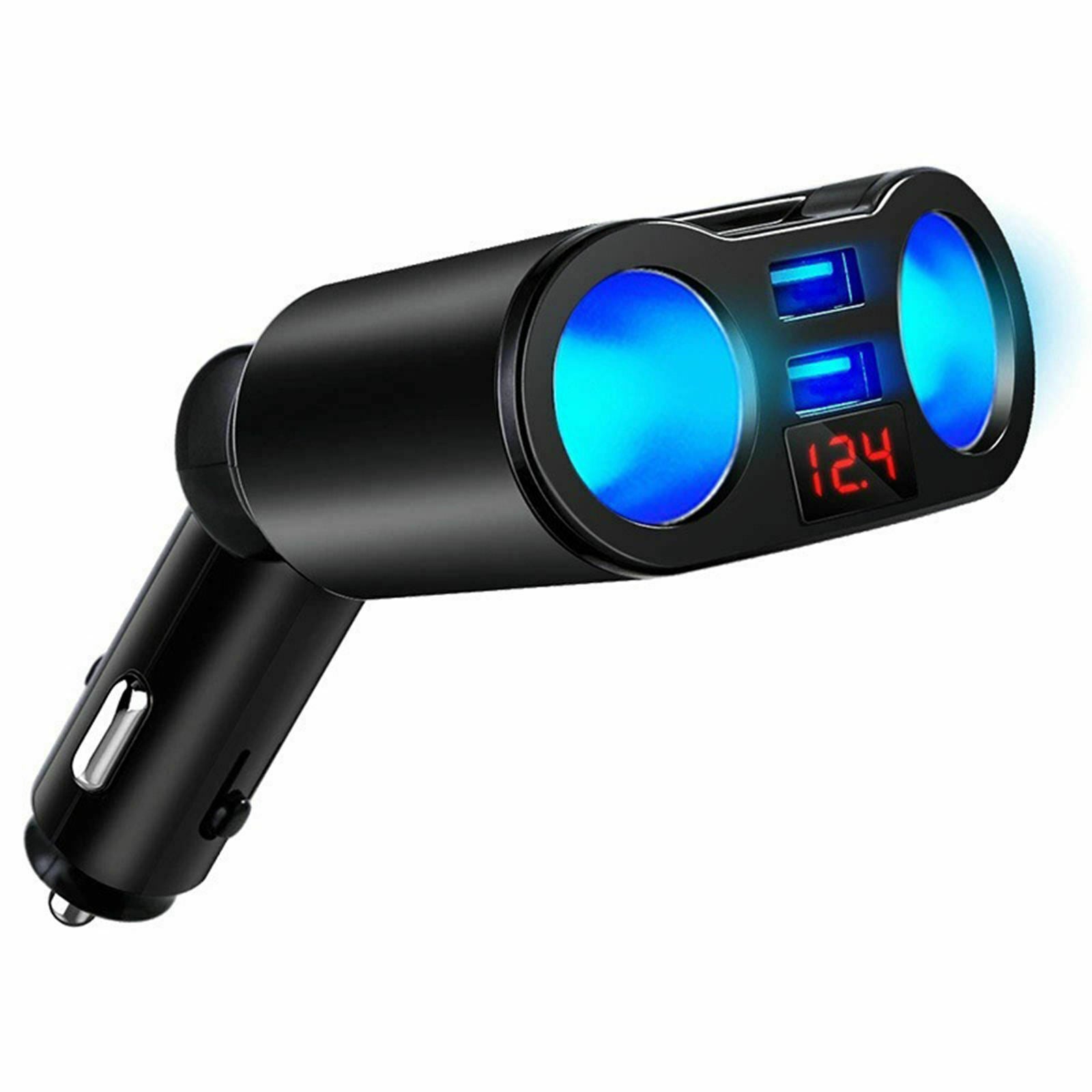 ABS Car Interior Cigarette Lighter Adapter Charger Parts for Smartphones MP3