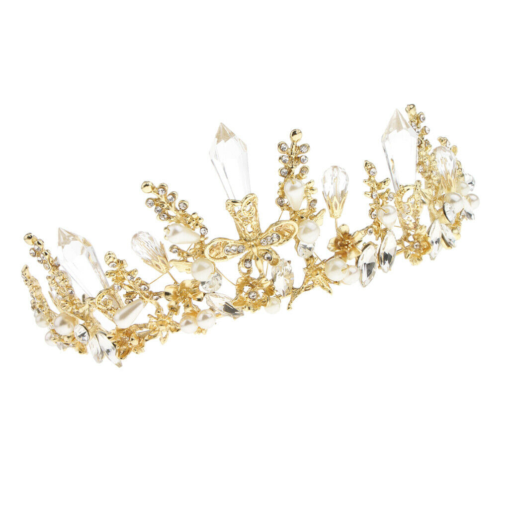Crystal Tiara Crowns Hair Accessories Rhinestone Wedding Pageant Bride Princess