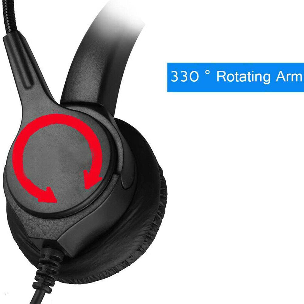 Call Center Headset USB Wired Offical Telephone Headphone with Microphone