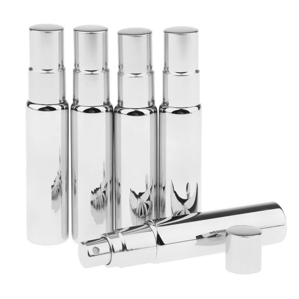 5x 10ml Mini Travel Perfume Atomizer Empty Refillable Sprayer Bottle Pump Spray