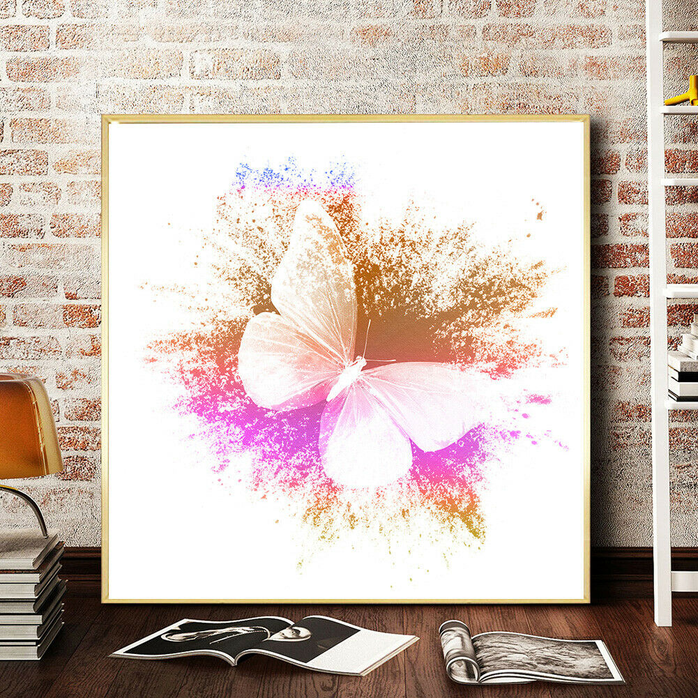 Butterfly 5D DIY Full Round Drill Diamond Painting Mosaic Animal Decor Kits  @