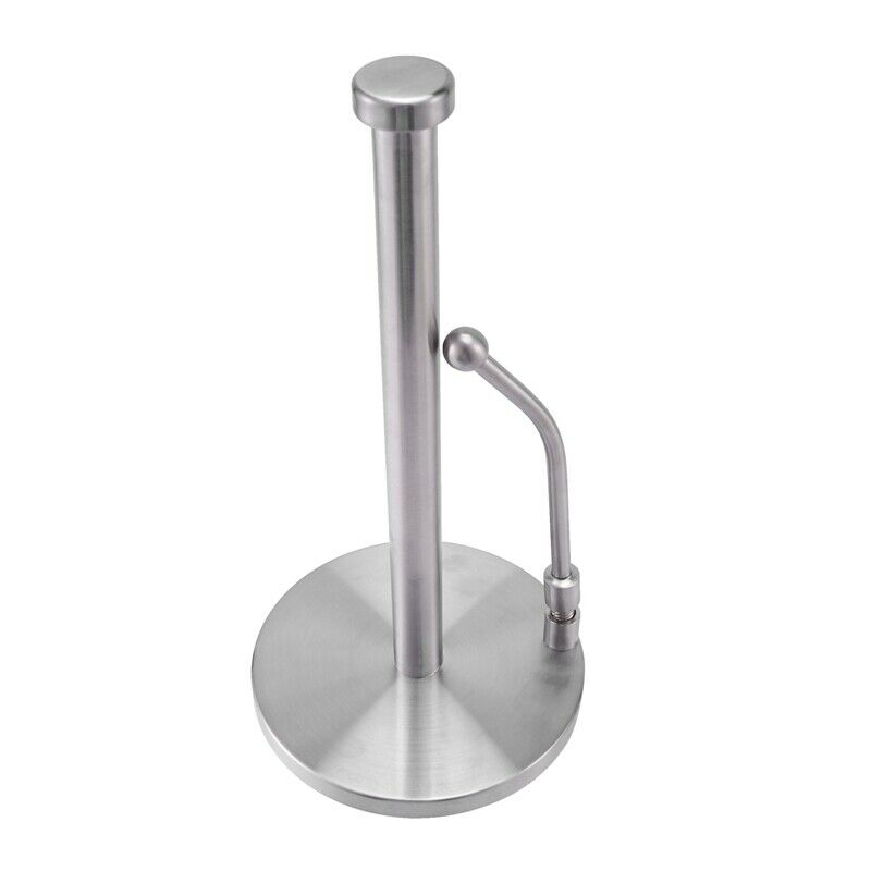 Paper Towel Holder Stainless Steel Standing Tissue Holder One-Handed Tear, PerM4