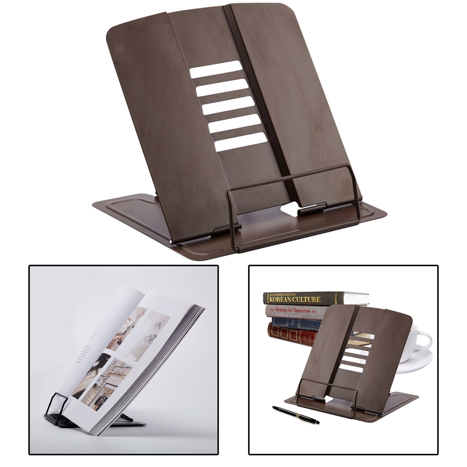 Portable Book Stand Cookbook Holder Rest Tablet Rack Shelf for Home Office