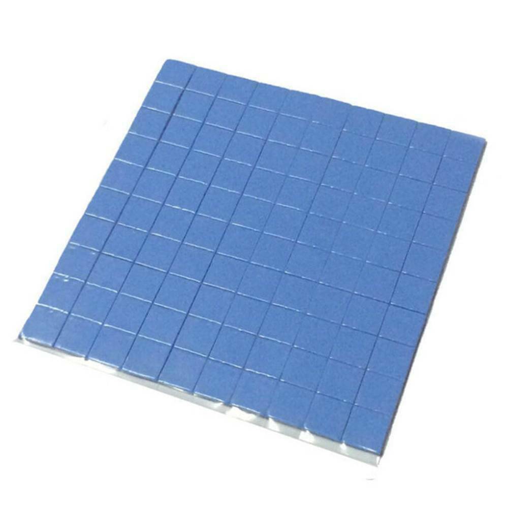 100* Blue 100x100x1mm GPU CPU Cooling Heatsink Silicone Thermal Conductive Pads.