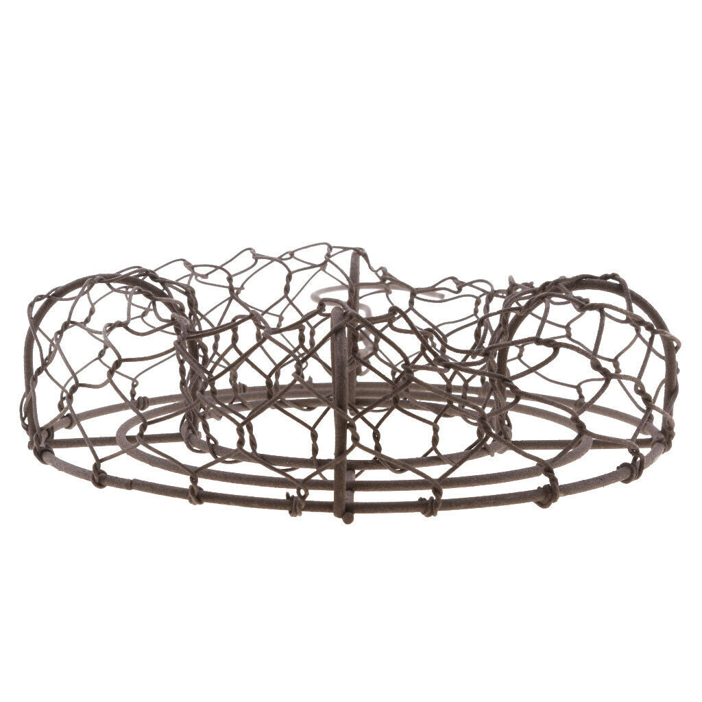 Rustic Iron  Frame Wire Wreath Succulent Pot Hanging Pot Metal Planter -21cm