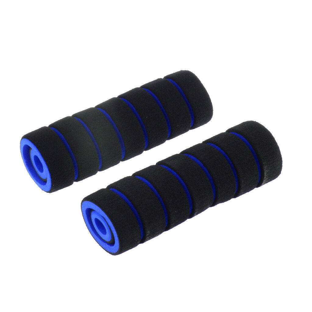 4-in-1 Blue Bicycle Motorcycle Bike Quad Handle Bar Foam Sponge Gloves Cover