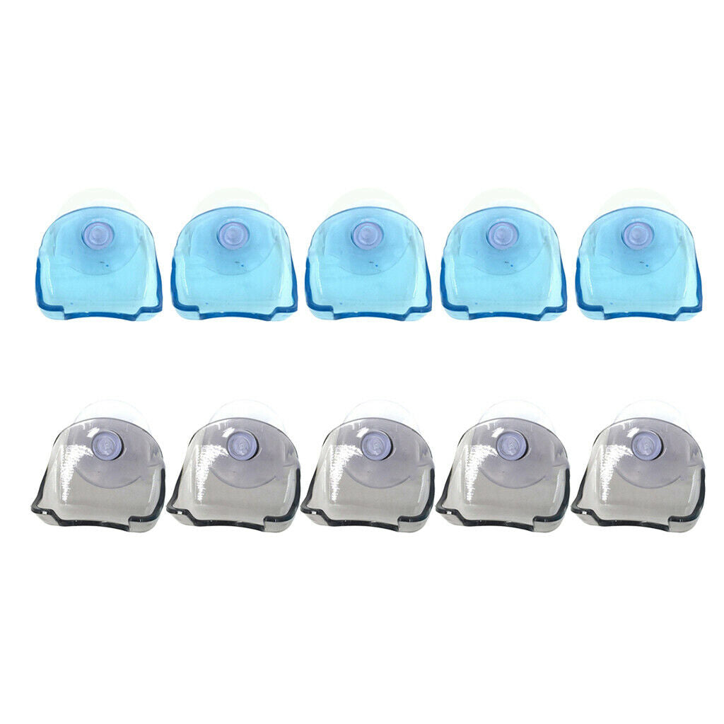 10 Pieces Modern Plastic Suction Cup Mens Razors Rack Bathroom Shaver Holder