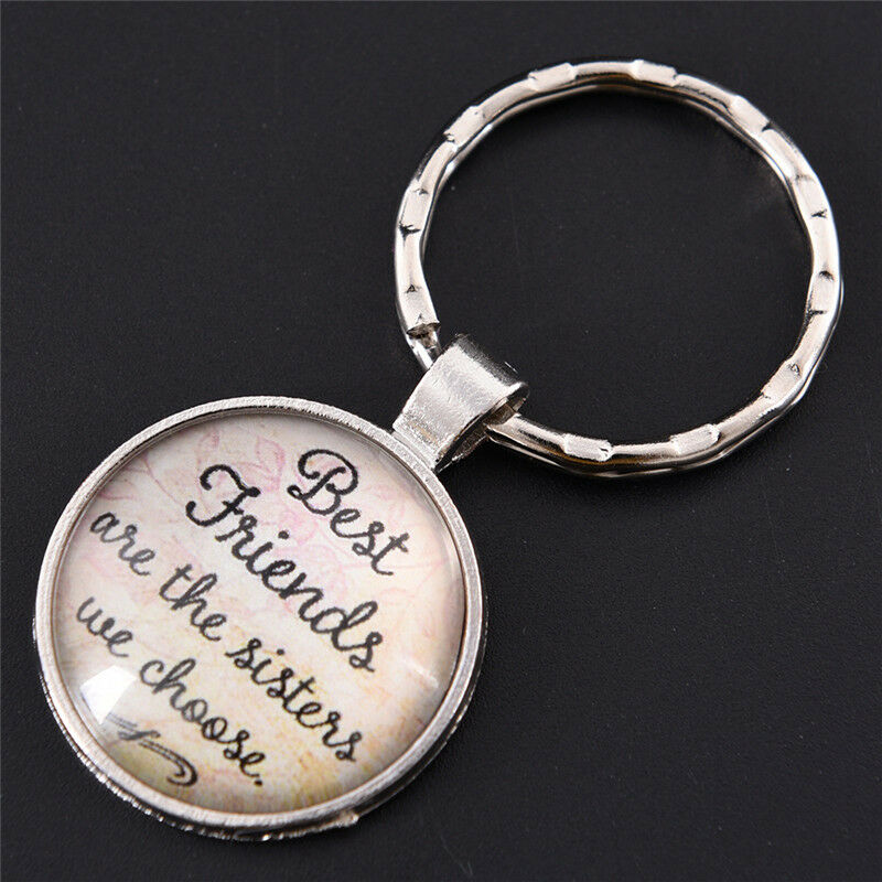 Best Friends Keychain Friendship Jewelry Metal Best Friend Pendant Key Rin.l8