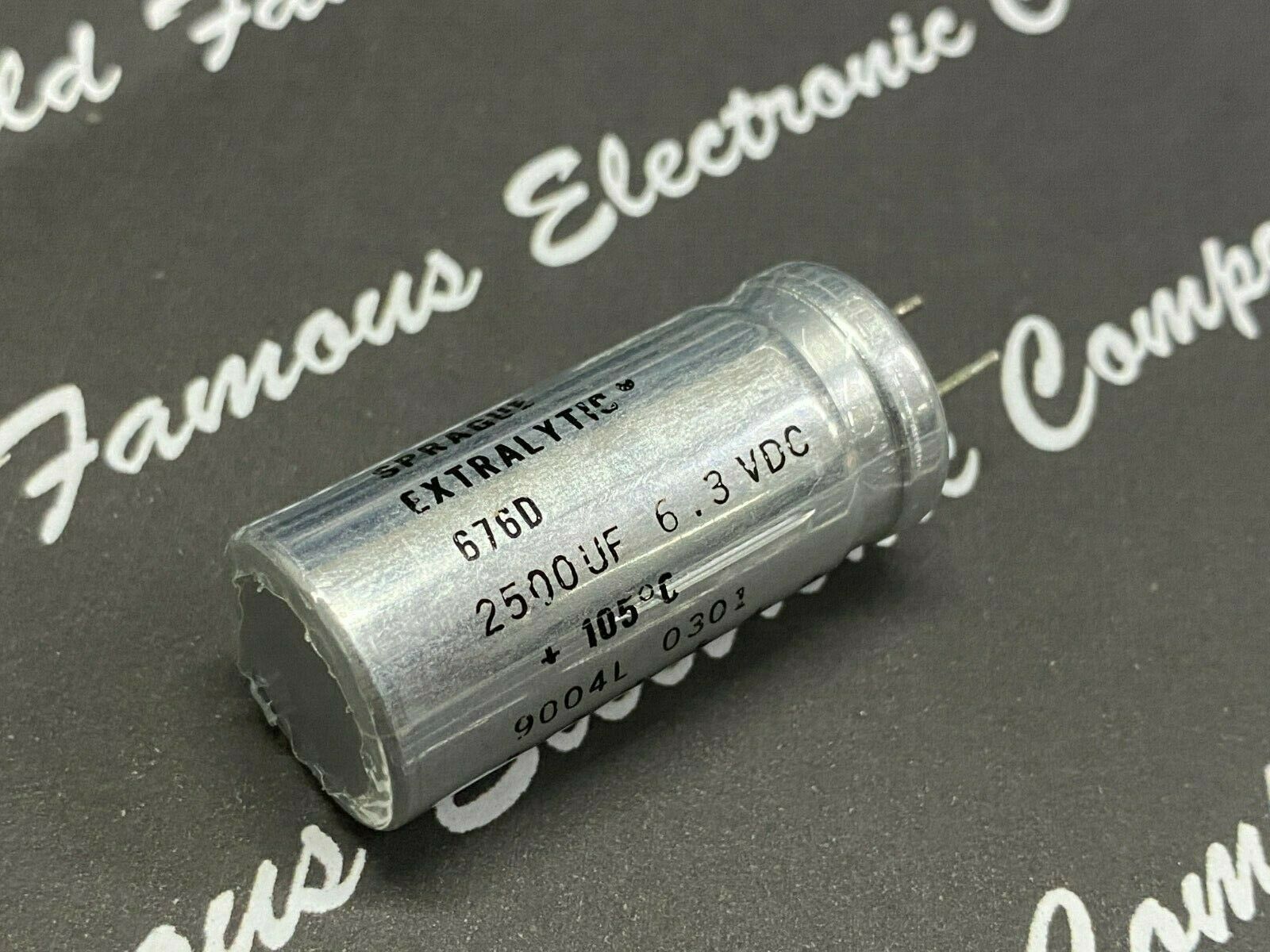 1pcs - SPRAGUE 676D 2500uF 6.3V Radial Electrolytic Capacitor