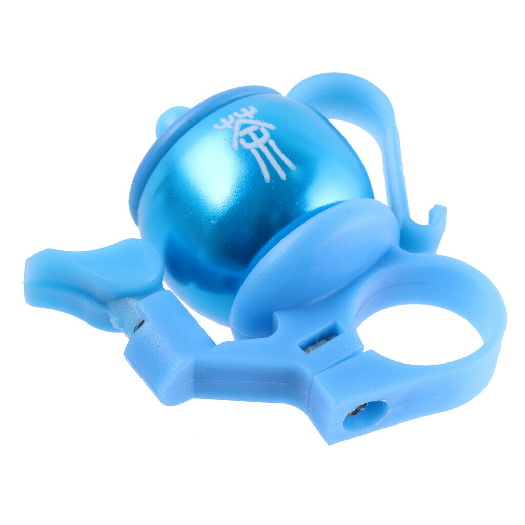 Aluminum Alloy Teapot Shaped Bicycle Bike Handlebar Bell Blue