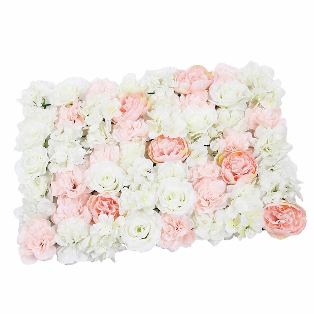 Pieces of 4 Artificial Rose Floral Wall Wedding Photography Backdrop Art Fabric