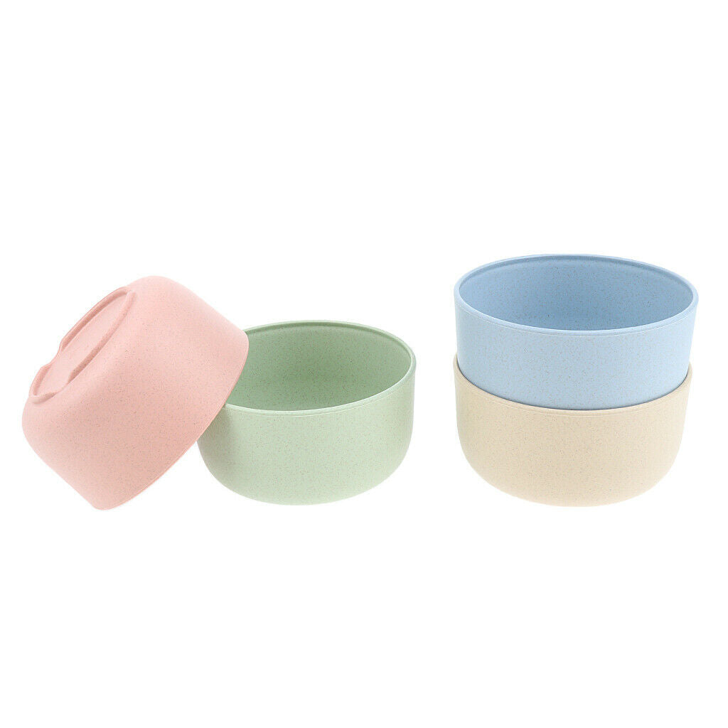 Set of 4 Pcs Outdoor Camping Picnic Bowl Kitchen Tableware Assorted Color
