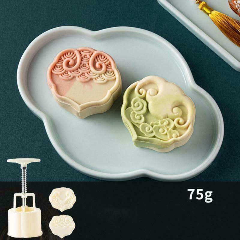 75g Hand-Pressure Moon Cake Mould Xiangyun Pattern Cake Moon Stamp Pastry Tool