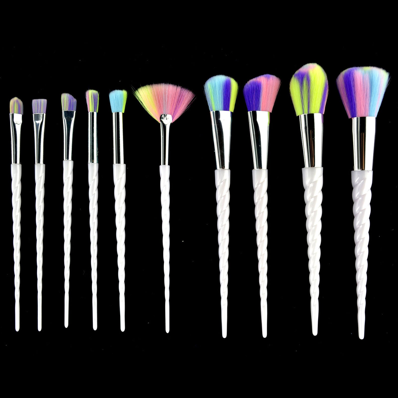 10Pcs Professional UniCorn Brush Make Up Foundation Blush Cosmetic Brushes Sets
