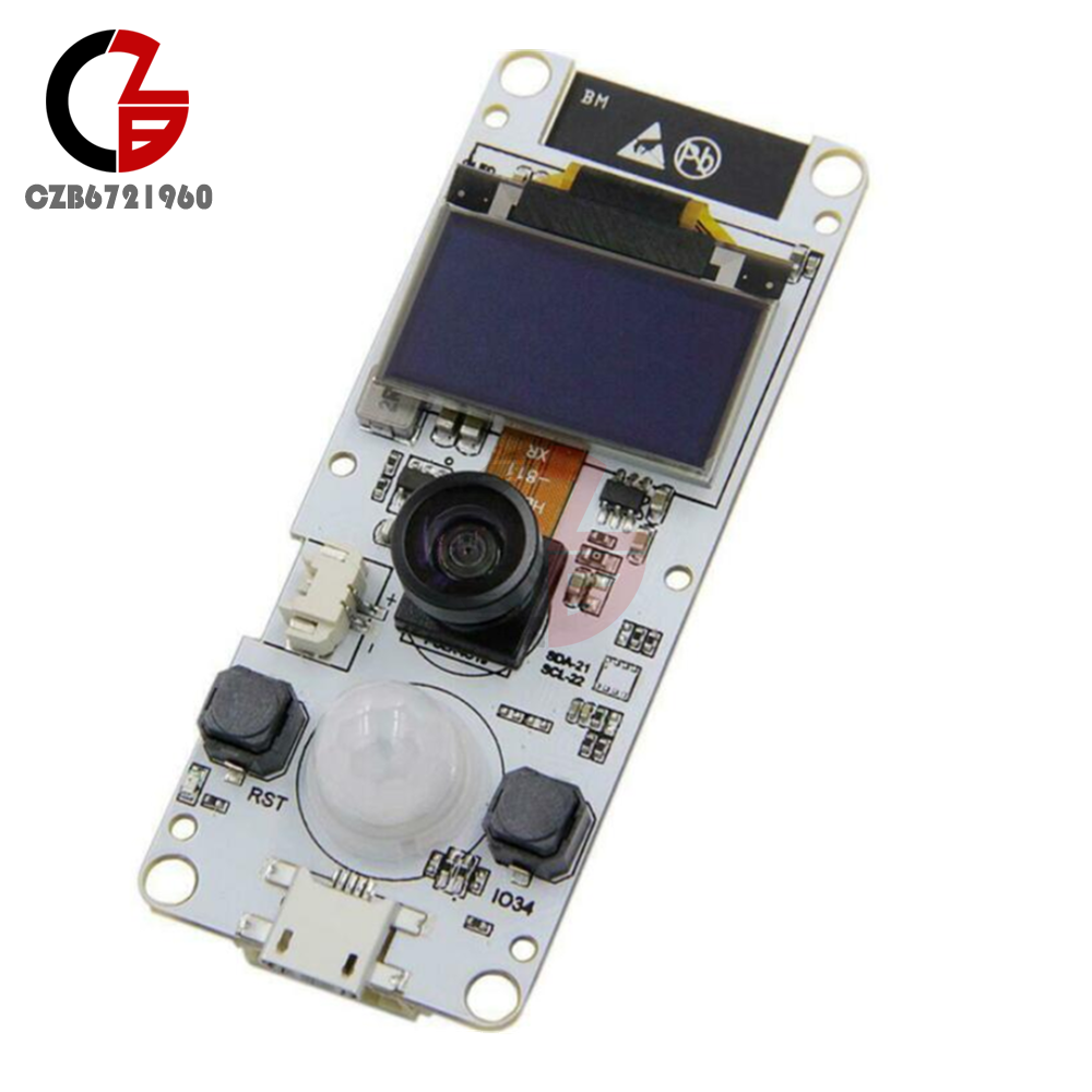 0.96" OLED T-Camera Fish-eye Lens OV2640 Board ESP32 WROVER PSRAM Camera Module