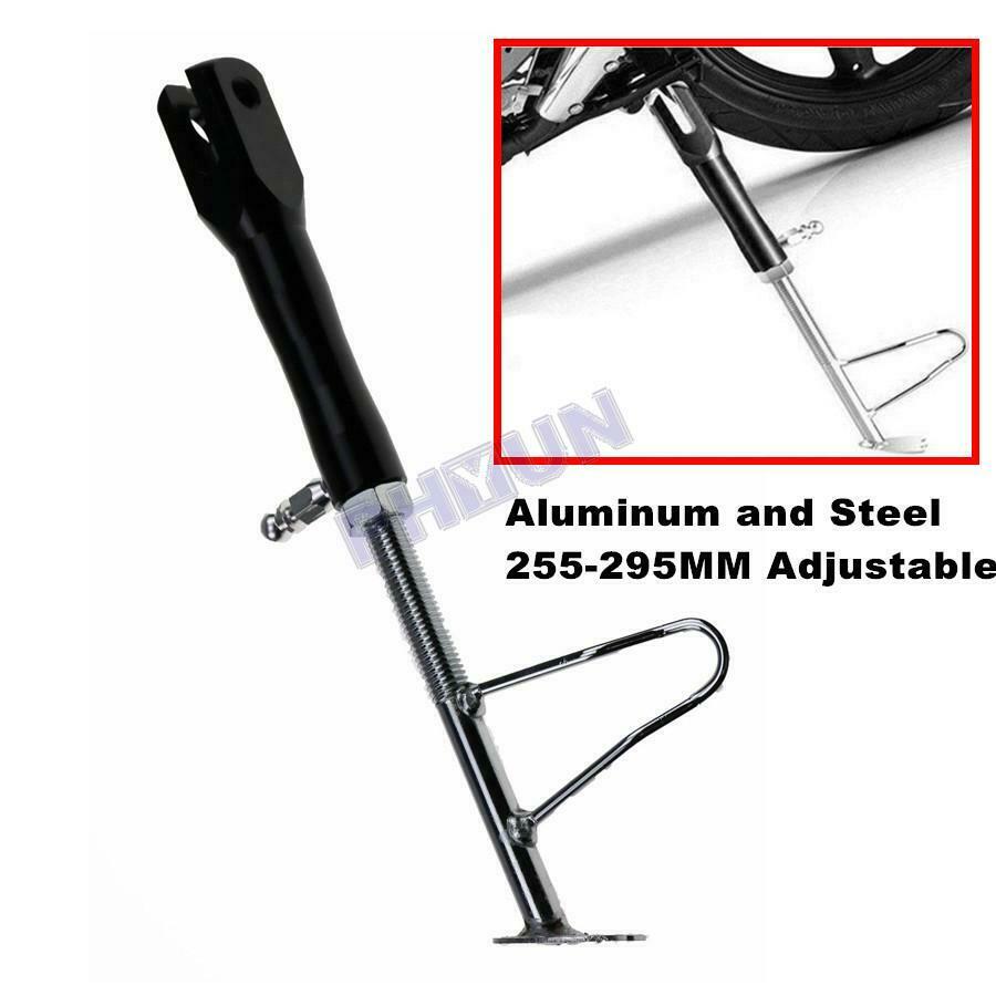 Motorcycle Scooter Kickstand Side Stand Height Adjustable CNC Aluminum Universal