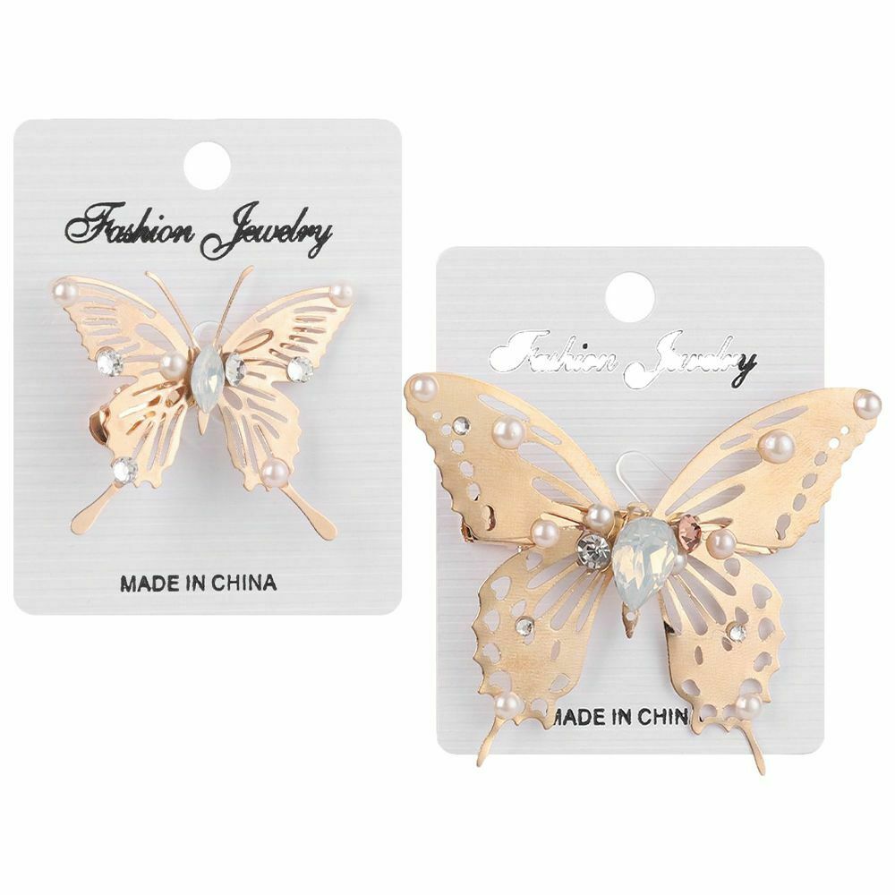 Metal Golden Bridal Hairpins Bobby Pins Butterfly Hair Clips Girls Headdress