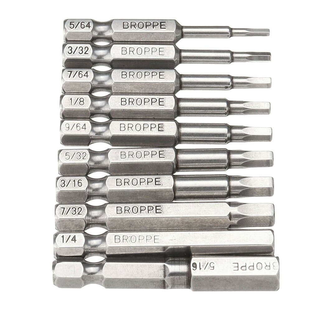 10Pcs Allen Wrench Drill Bit Set Hex Head Quick Release Shank Attachment