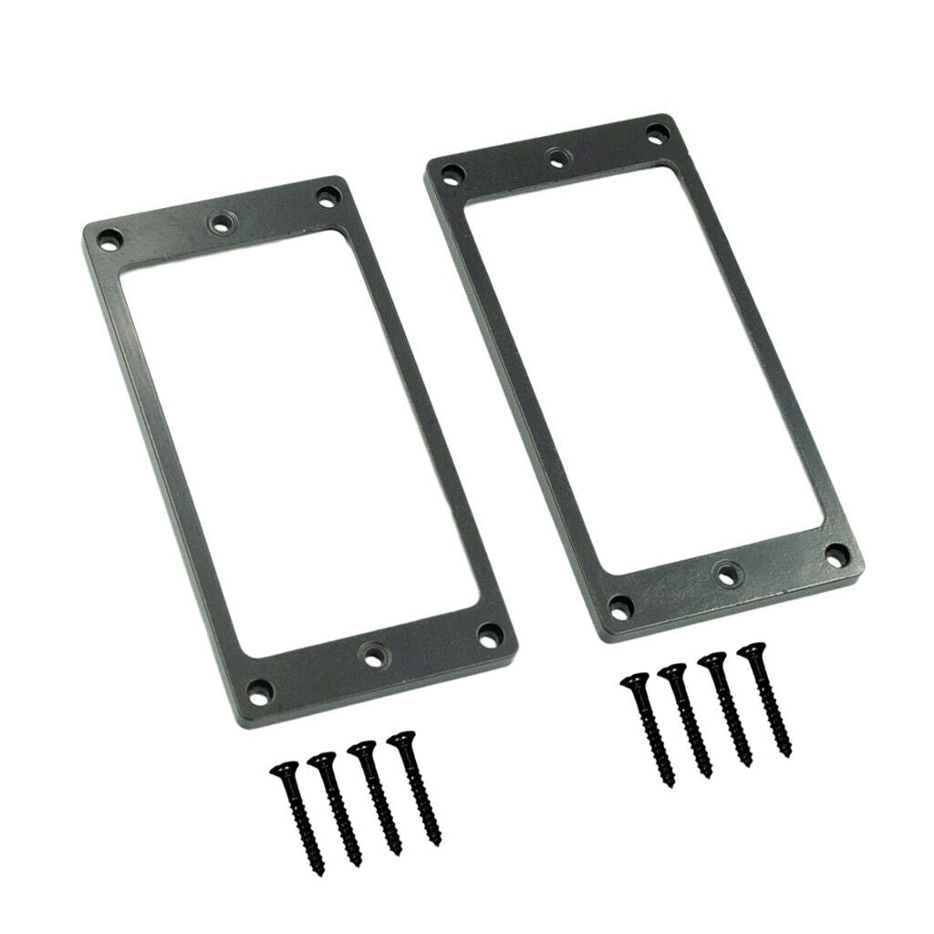 2pcs Guitar Neck&Bridge Humbucker Pickup Mounting Ring with Screws Black