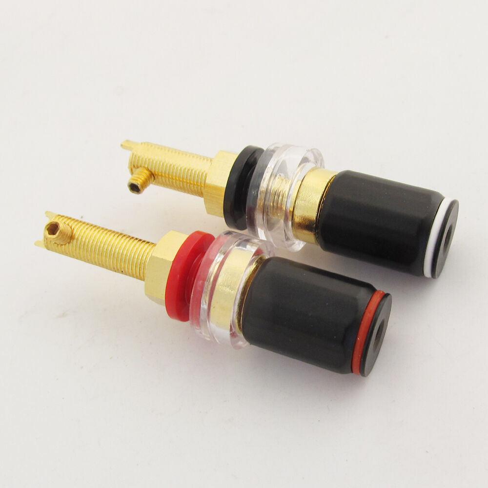 4pcs High Quality Pure Copper HiFi Amplifier Speaker Terminal Binding Post 65mm