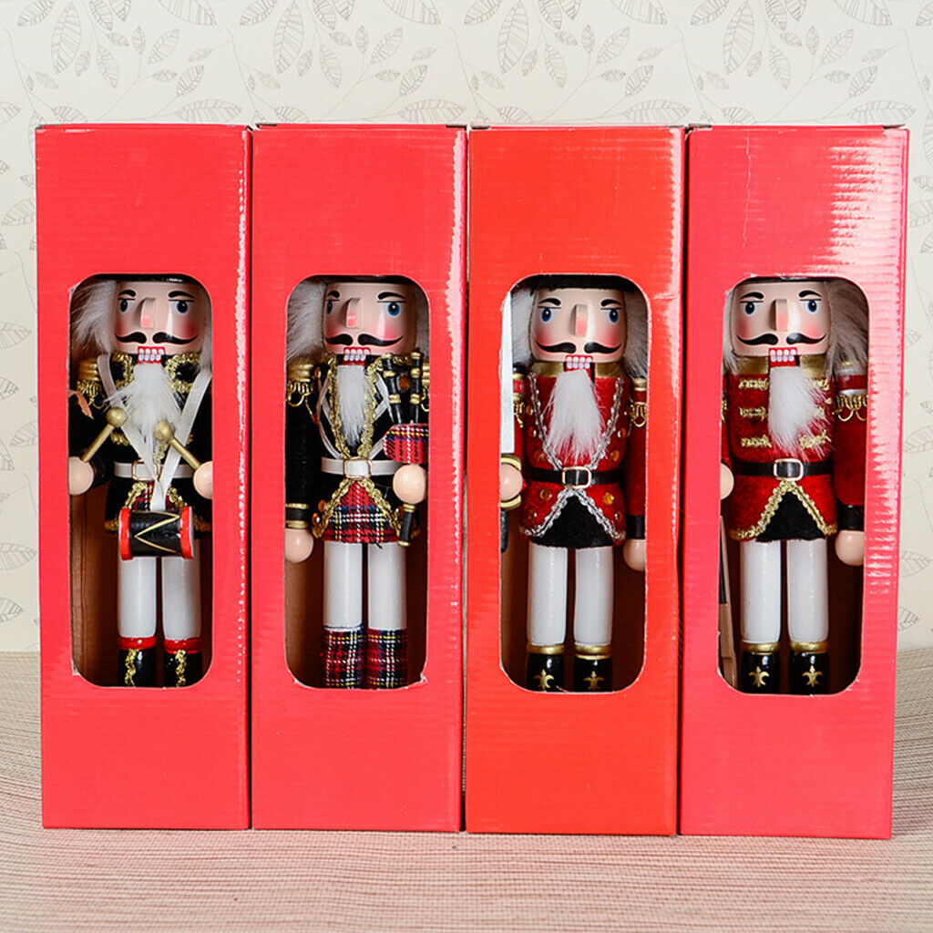 Wooden solider Bagpipes Soldier Home Table Ornament Kids Christmas Gift