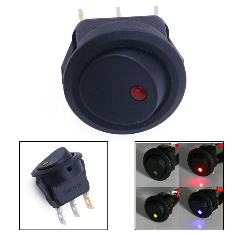 Lots 4x Waterproof ON/OFF Car 12V Round Rocker Dot Boat LED Light Toggle Switch