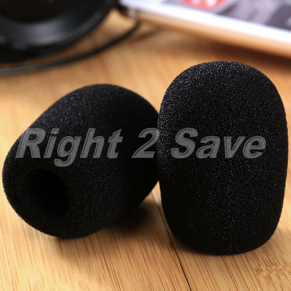 5PCS Black 15mm Dia Stage Mic Microphone Soft Foam Mic Cover 45mm Long